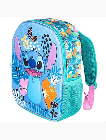 Stitch mochila pré-escolar 3d 25x10x32 cm +3 anos