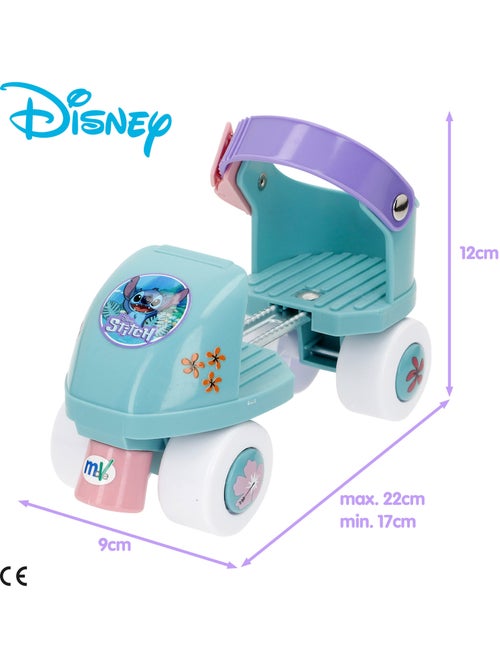Stitch patins ajustáveis com 4 rodas, tamanhos 22 a 29, peso máximo de 20 kg, a partir de 3 anos. - Kiabi
