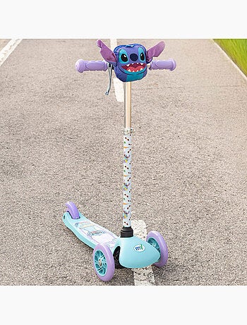Stitch trotinete de 3 rodas para crianças com bolso frontal