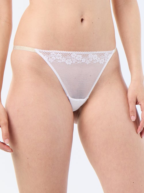 String de renda com detalhes brilhantes - Kiabi