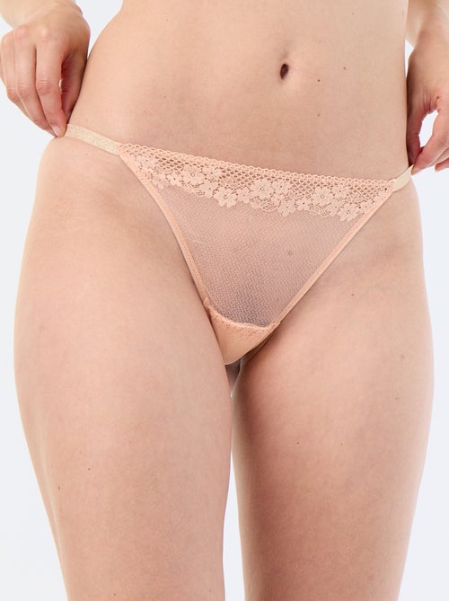 String de renda com detalhes brilhantes - Kiabi