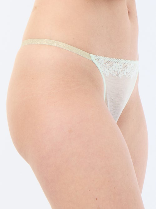 String de renda com detalhes brilhantes - Kiabi