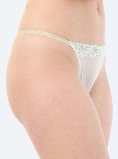 String de renda com detalhes brilhantes - Kiabi