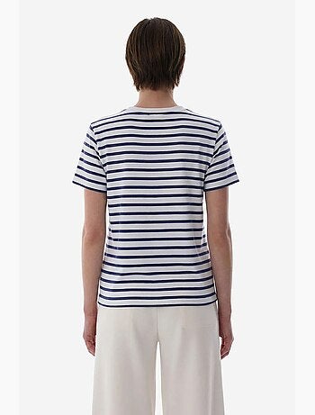 Stripe premium t-shirt às riscas de manga curta penti