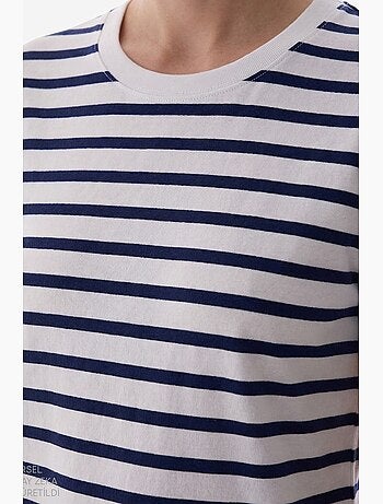 Stripe premium t-shirt às riscas de manga curta penti
