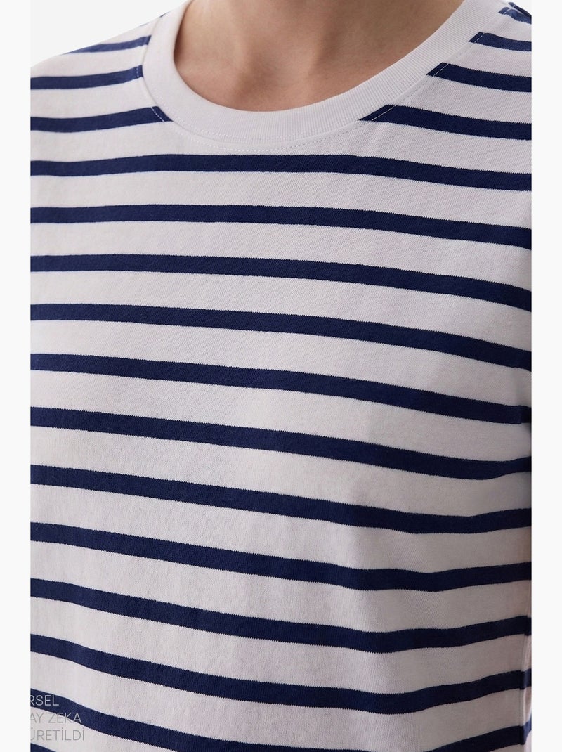 Stripe premium t-shirt às riscas de manga curta penti Multicolorido - Kiabi