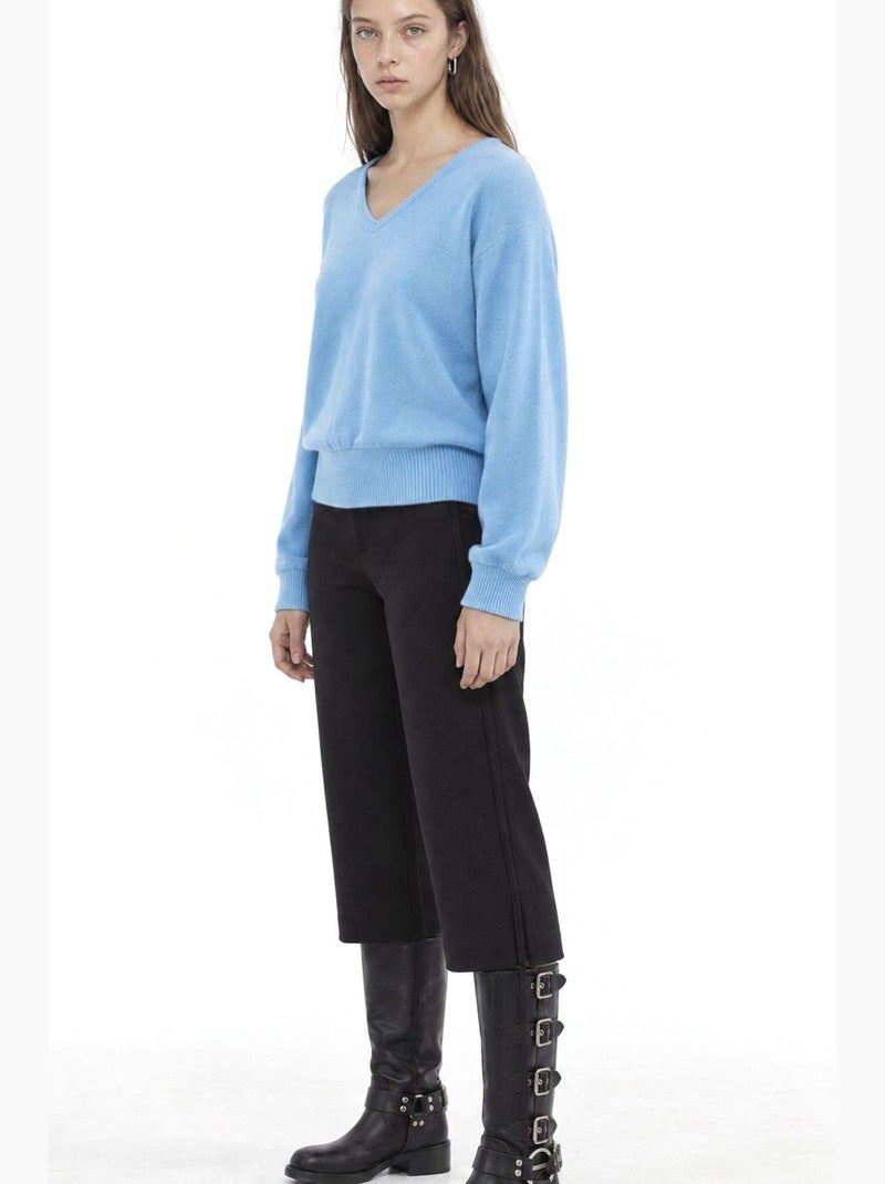 Suéter de malha feminino busem Azul - Kiabi