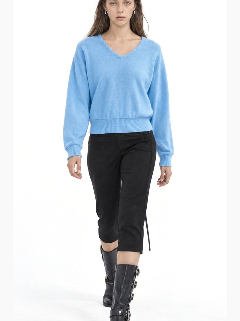Suéter de malha feminino busem Azul - Kiabi