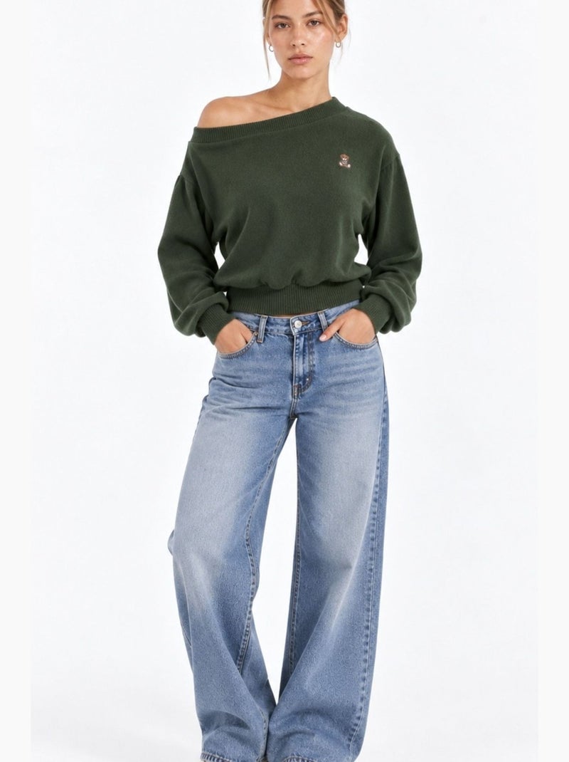 Suéter de malha feminino busem Vermelho bordô - Kiabi