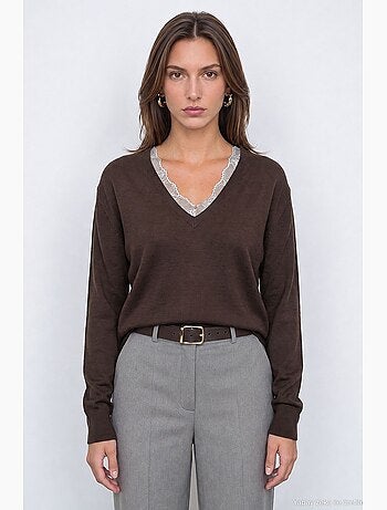 Suéter de malha feminino dilvin