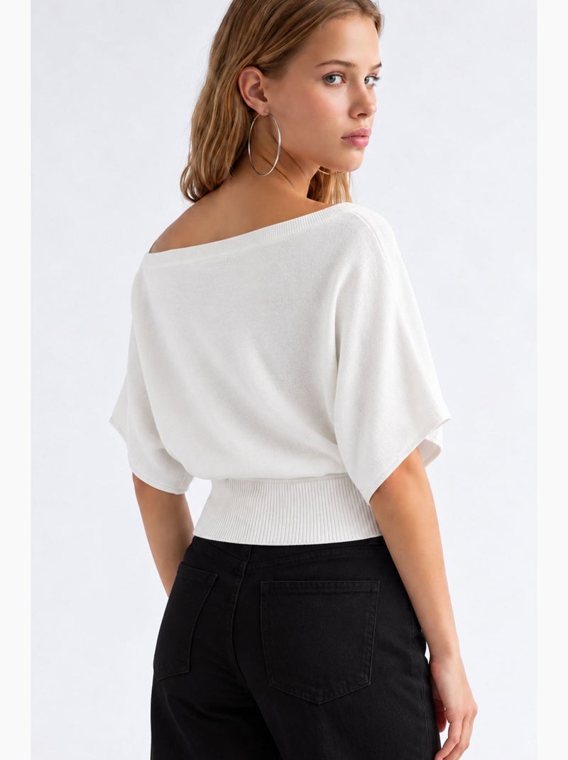 Suéter de malha feminino mixray Branco sujo - Kiabi