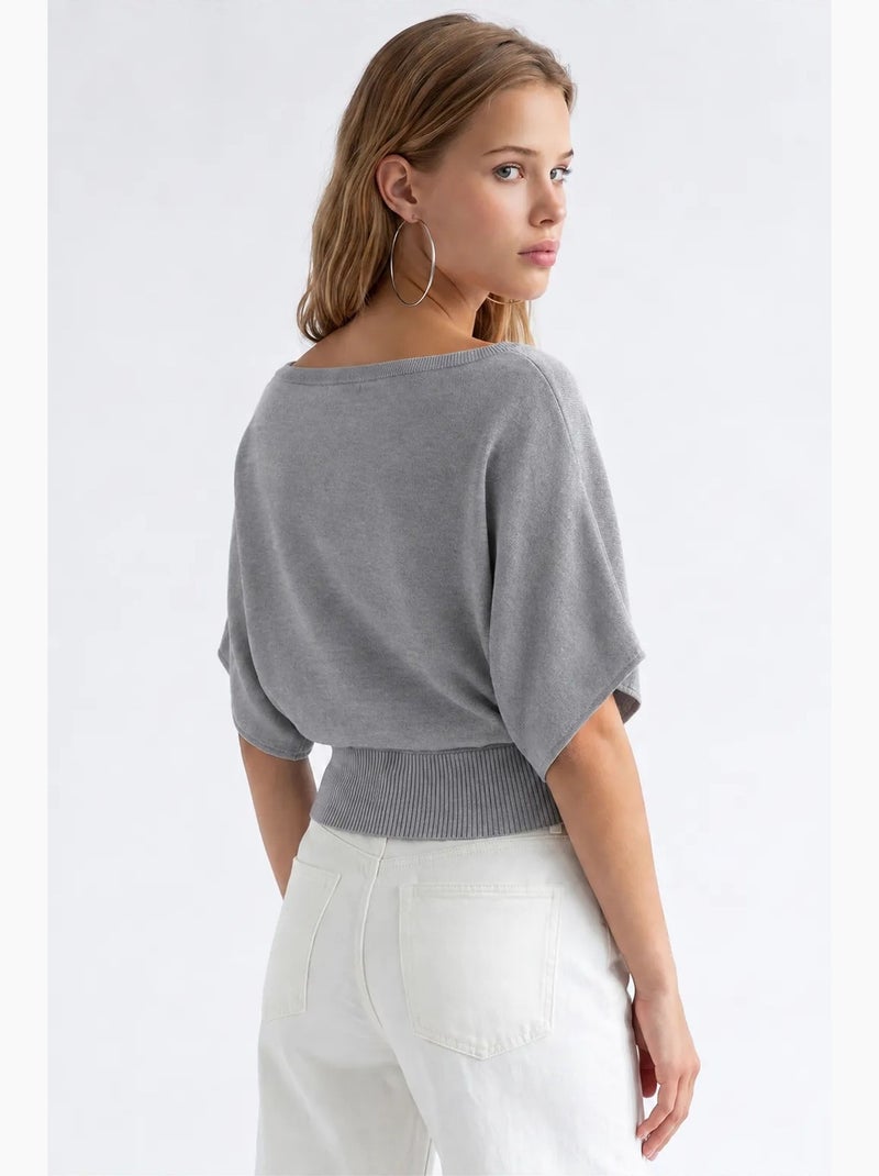 Suéter de malha feminino mixray Cinza - Kiabi