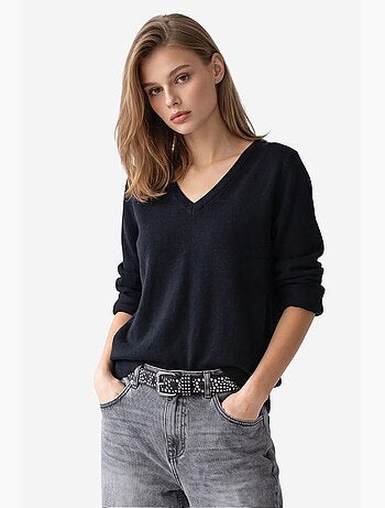 Suéter de malha feminino mixray
