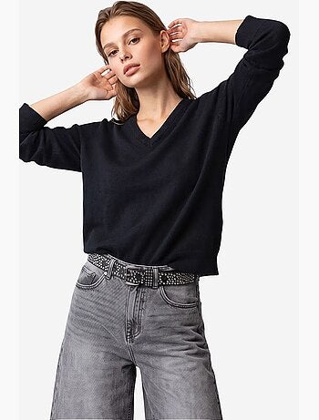 Suéter de malha feminino mixray