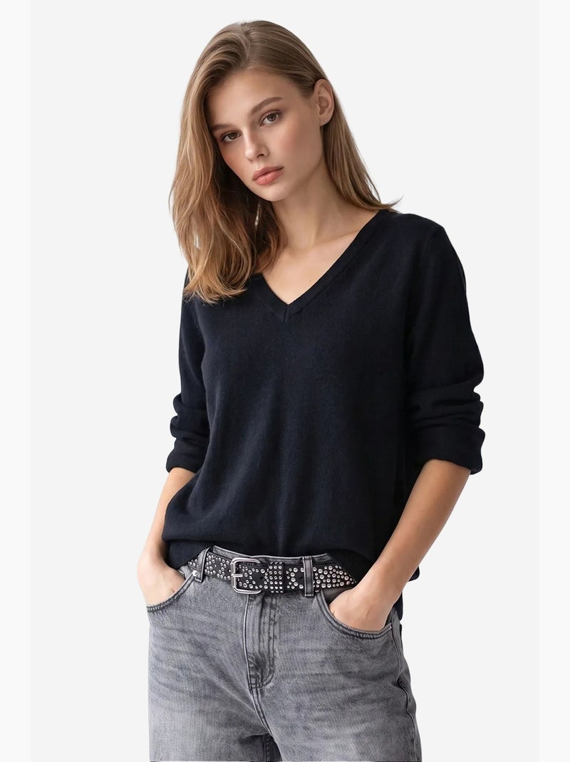 Suéter de malha feminino mixray Preto - Kiabi