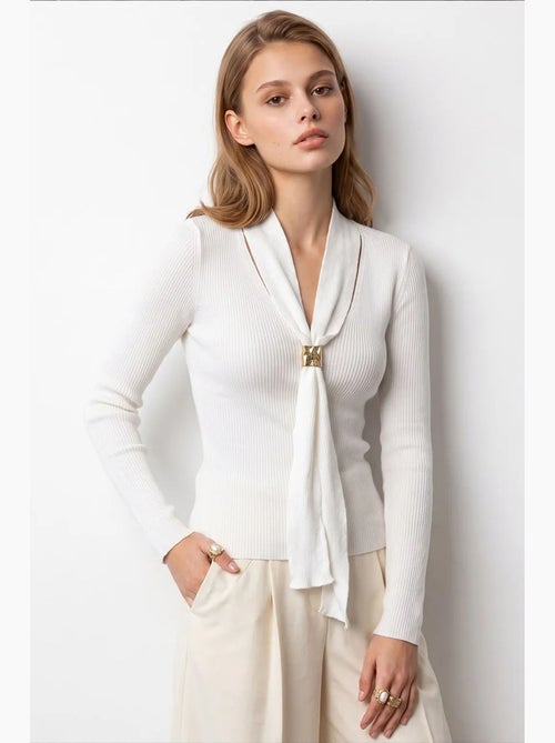 Suéter feminino em mistura de viscose mixray - Kiabi Suéter feminino em mistura de viscose mixray - Kiabi