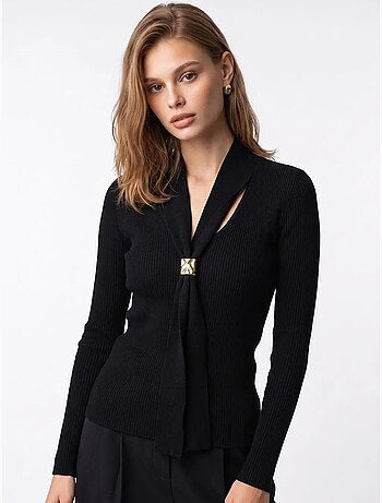 Suéter feminino em mistura de viscose mixray