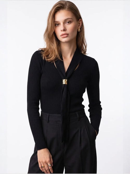 Suéter feminino em mistura de viscose mixray - Kiabi Suéter feminino em mistura de viscose mixray - Kiabi