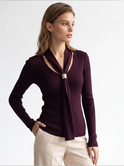 Suéter feminino em mistura de viscose mixray - Kiabi Suéter feminino em mistura de viscose mixray - Kiabi