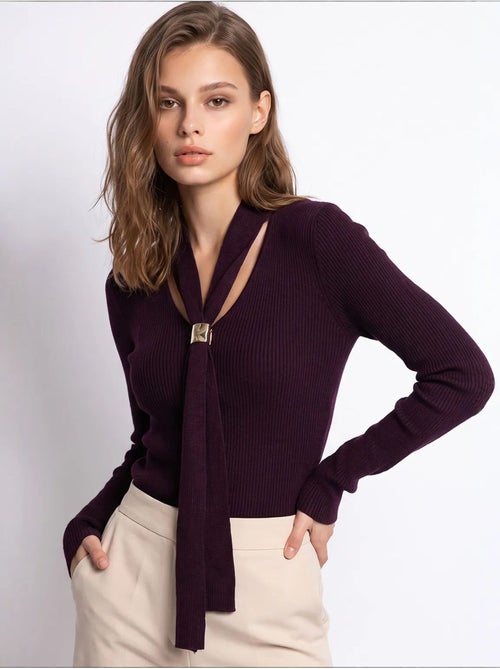 Suéter feminino em mistura de viscose mixray - Kiabi Suéter feminino em mistura de viscose mixray - Kiabi