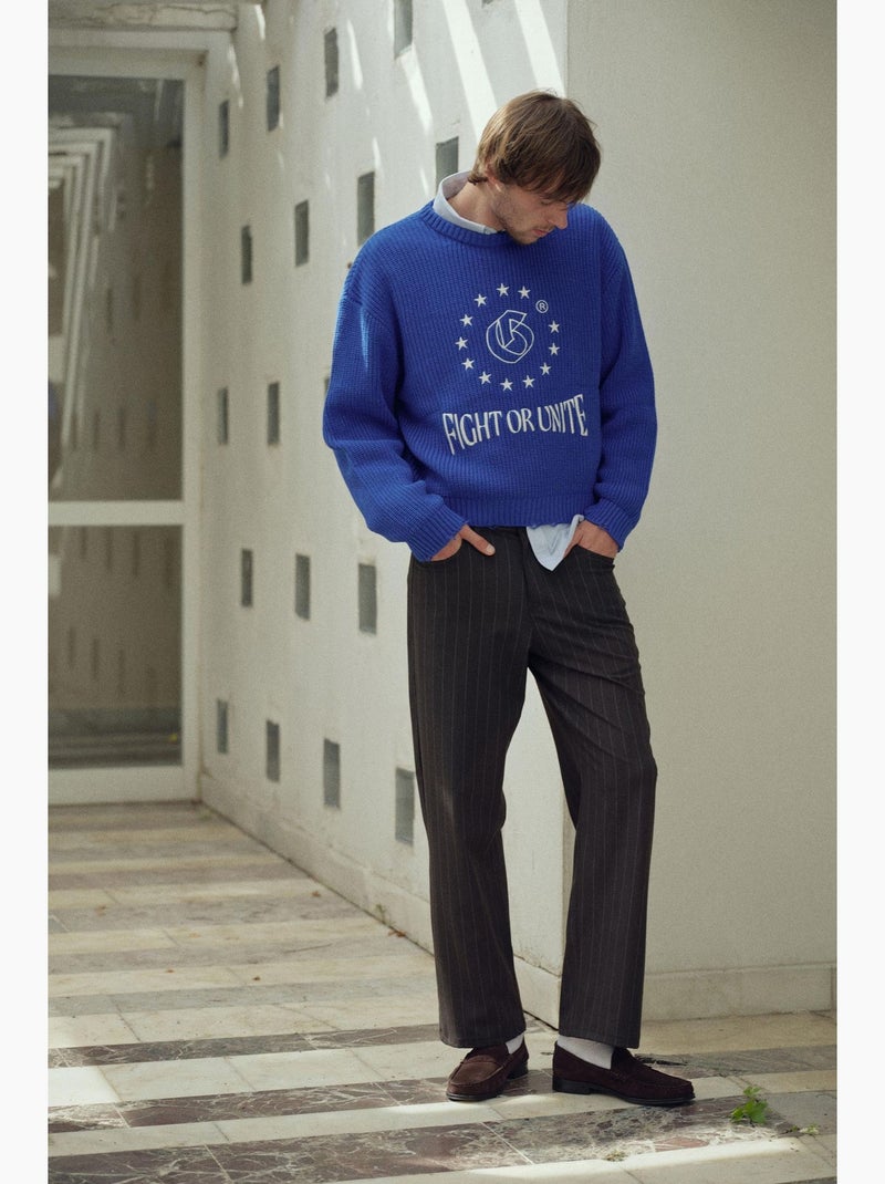 Suéter masculino giesto Azul-cobalto - Kiabi