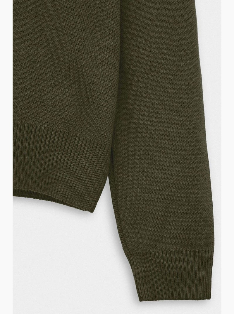 Suéter masculino giesto Verde cáqui - Kiabi
