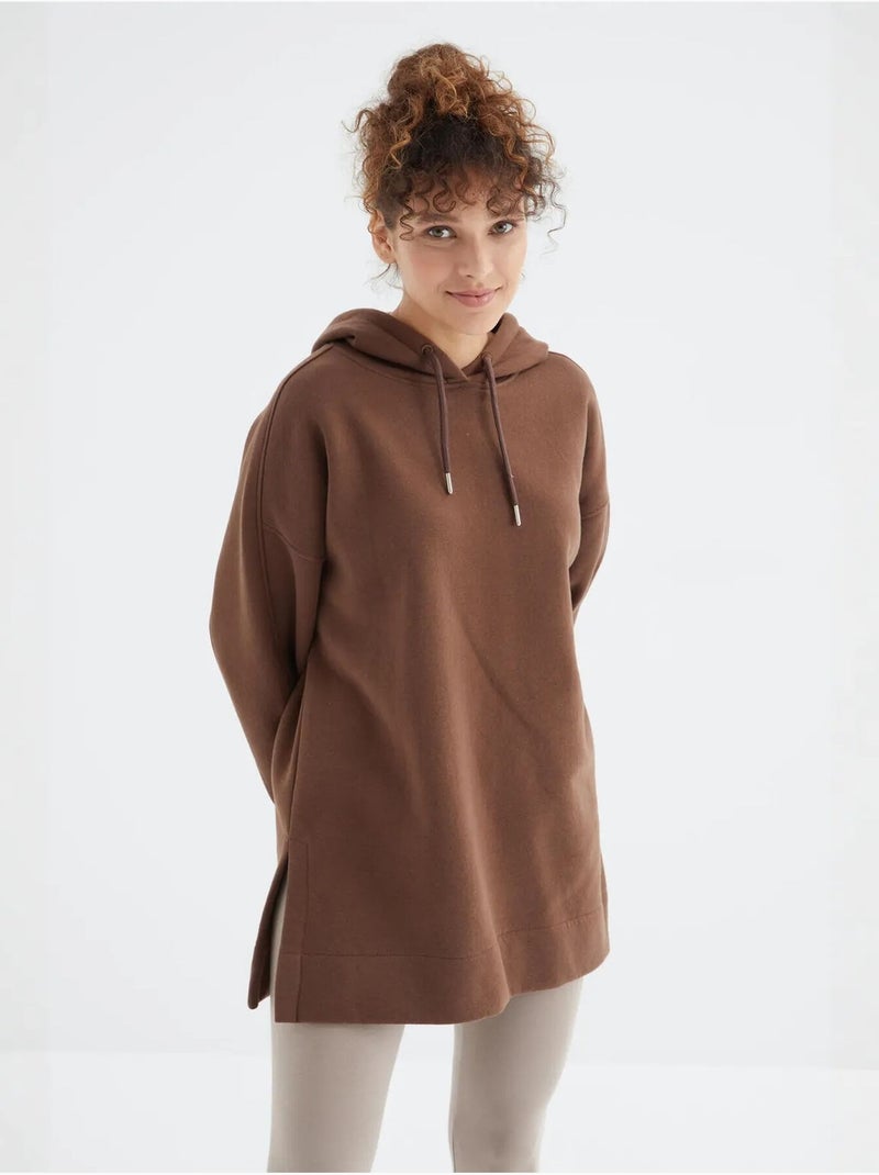 Suéter oversized com bolso tommy Castanho - Kiabi
