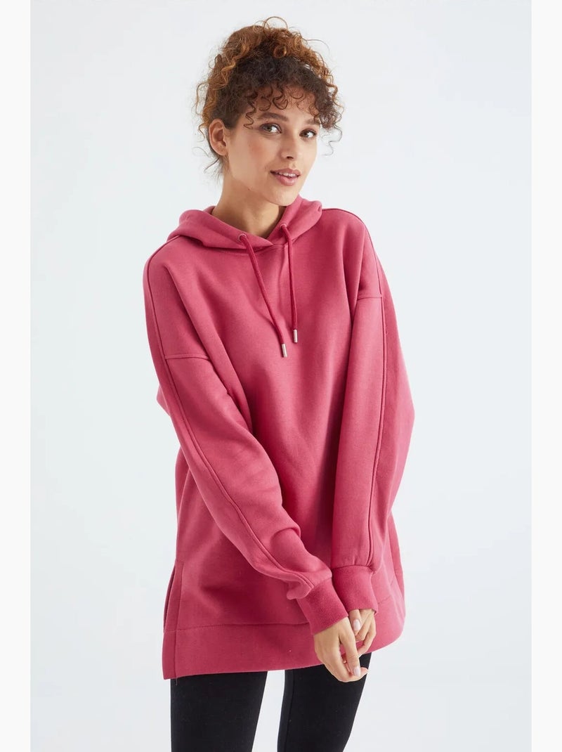 Suéter oversized com bolso tommy Magenta - Kiabi