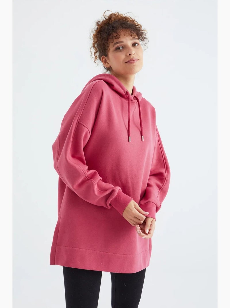 Suéter oversized com bolso tommy Magenta - Kiabi