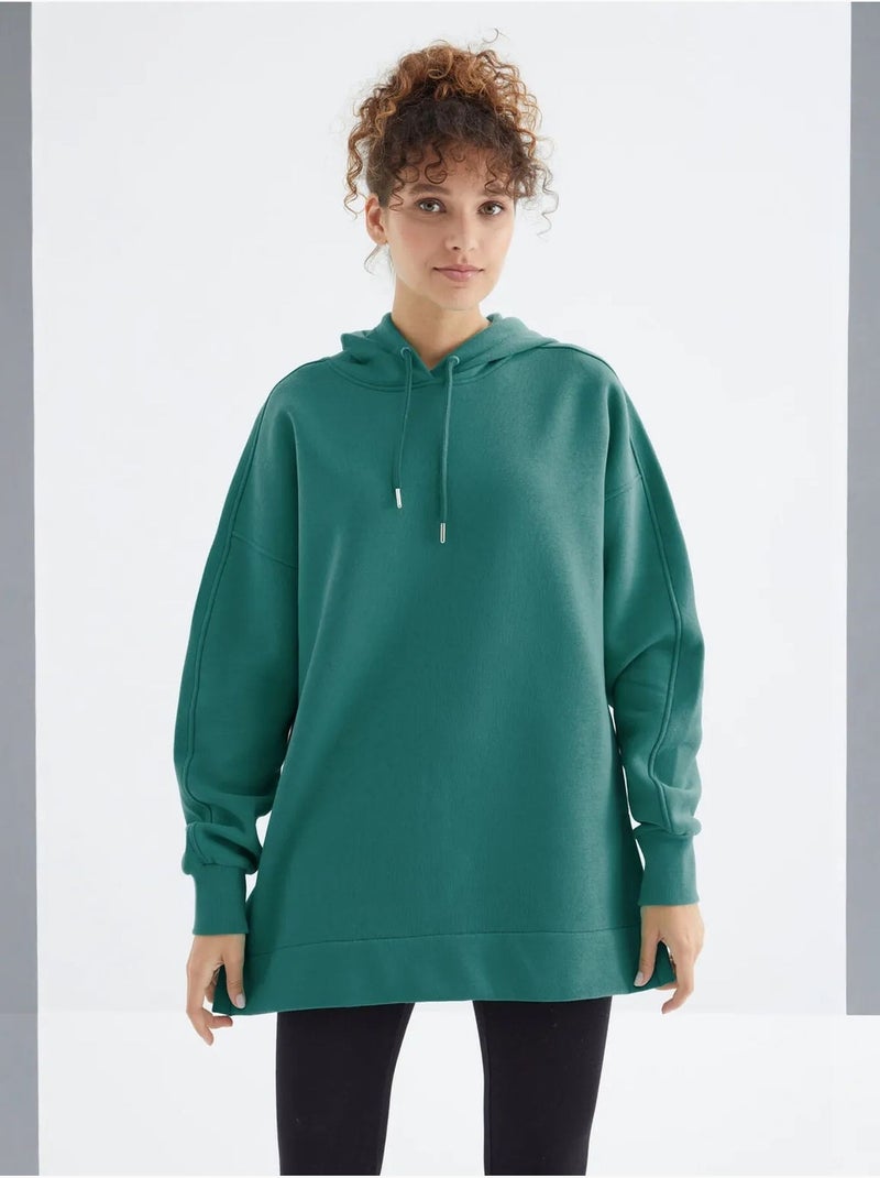 Suéter oversized com bolso tommy Verde esmeralda - Kiabi