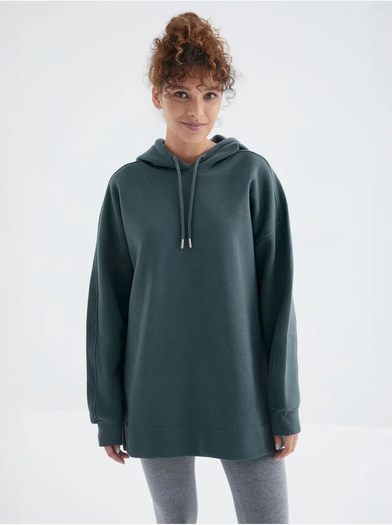 Suéter oversized com bolso tommy Verde garrafa - Kiabi