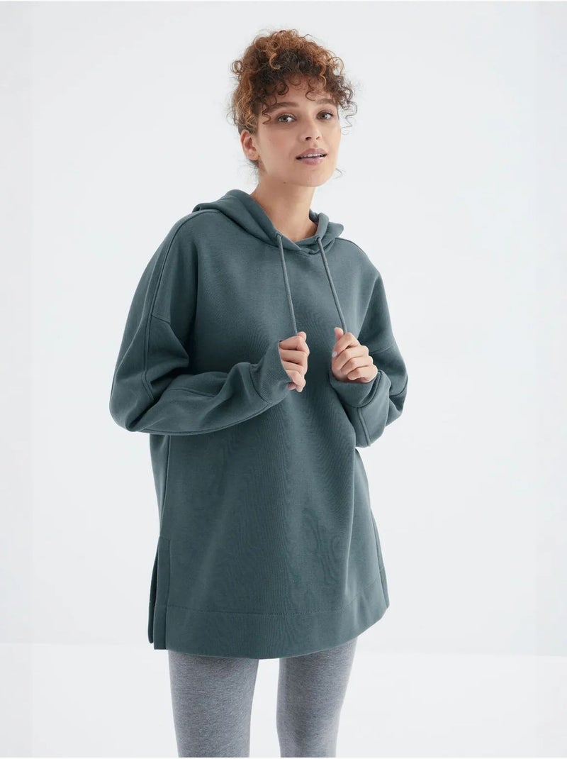 Suéter oversized com bolso tommy Verde garrafa - Kiabi