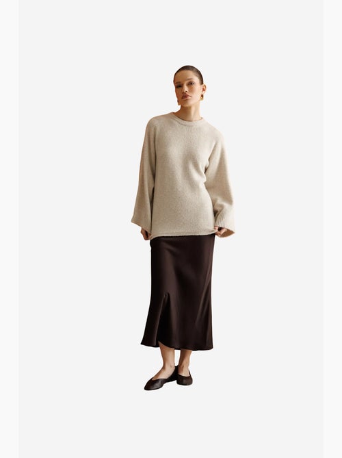 Suéter oversized feminino com gola careca mixray - Kiabi Suéter oversized feminino com gola careca mixray - Kiabi