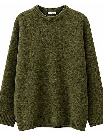 Suéter oversized feminino com gola careca mixray