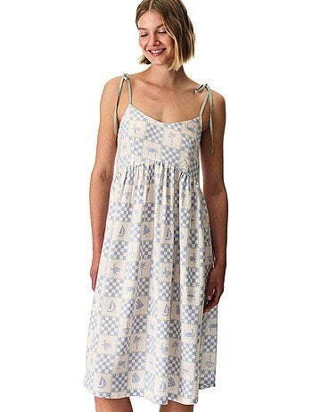 Sun kissed camisa de dormir aos quadradinhos penti