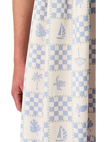 Sun kissed camisa de dormir aos quadradinhos penti