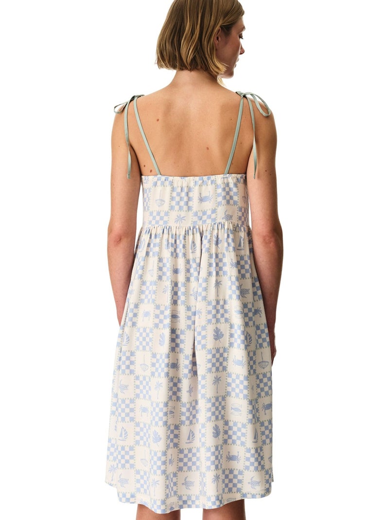 Sun kissed camisa de dormir aos quadradinhos penti Branco Azul - Kiabi