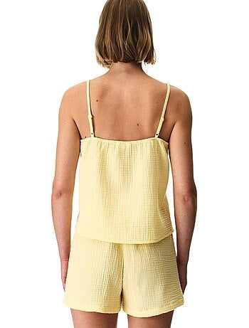 Sunny day conjunto de pijama de musselina de algodão com short penti