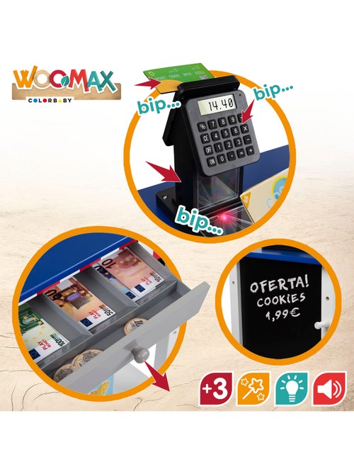 Supermercado madeira de brinquedo com acessórios woomax - Kiabi