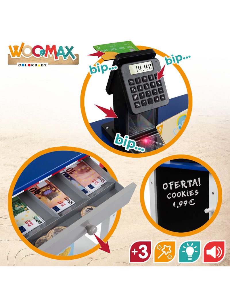 Supermercado madeira de brinquedo com acessórios woomax N/D - Kiabi