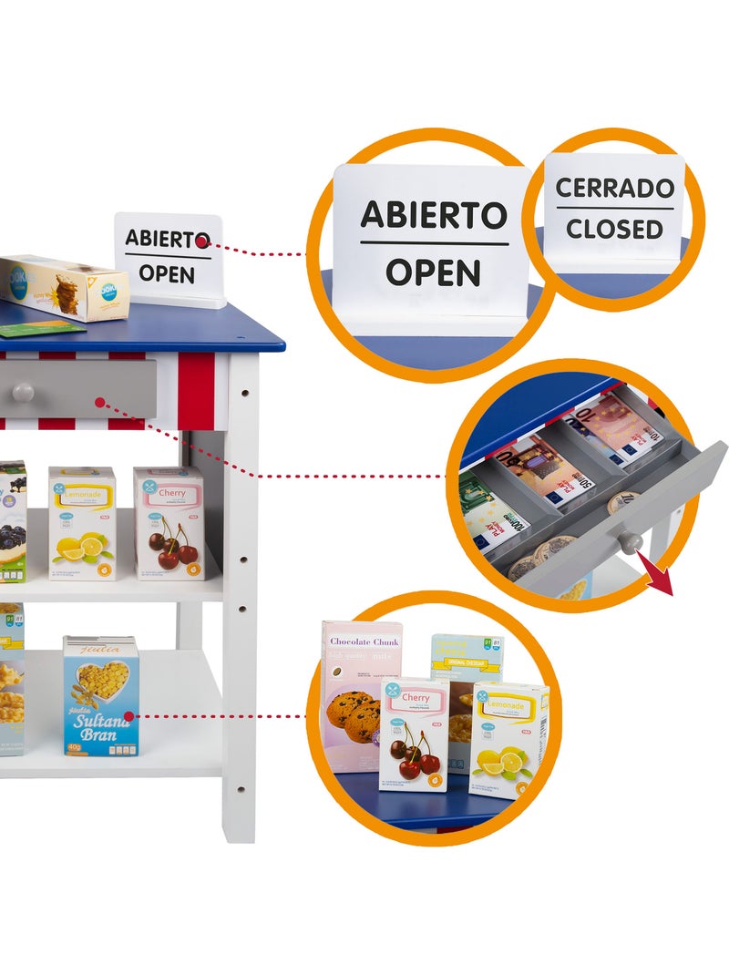 Supermercado madeira de brinquedo com acessórios woomax N/D - Kiabi