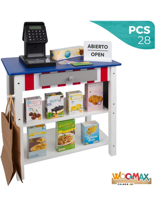 Supermercado madeira de brinquedo com acessórios woomax - Kiabi