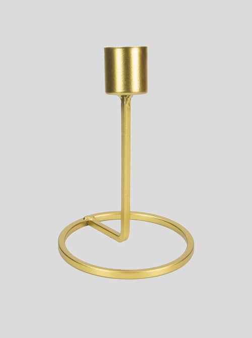 Suporte de vela metálico dourado - Kiabi
