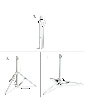 Suporte dobrável com 3 pernas para guarda-sol - 78x78x60 cm