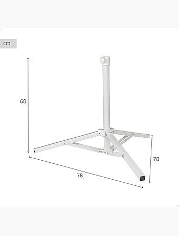 Suporte dobrável com 3 pernas para guarda-sol - 78x78x60 cm