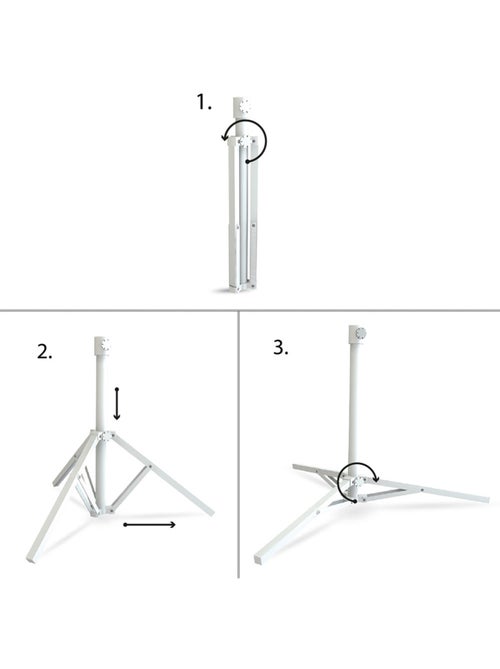 Suporte dobrável com 3 pernas para guarda-sol - 78x78x60 cm - Kiabi
