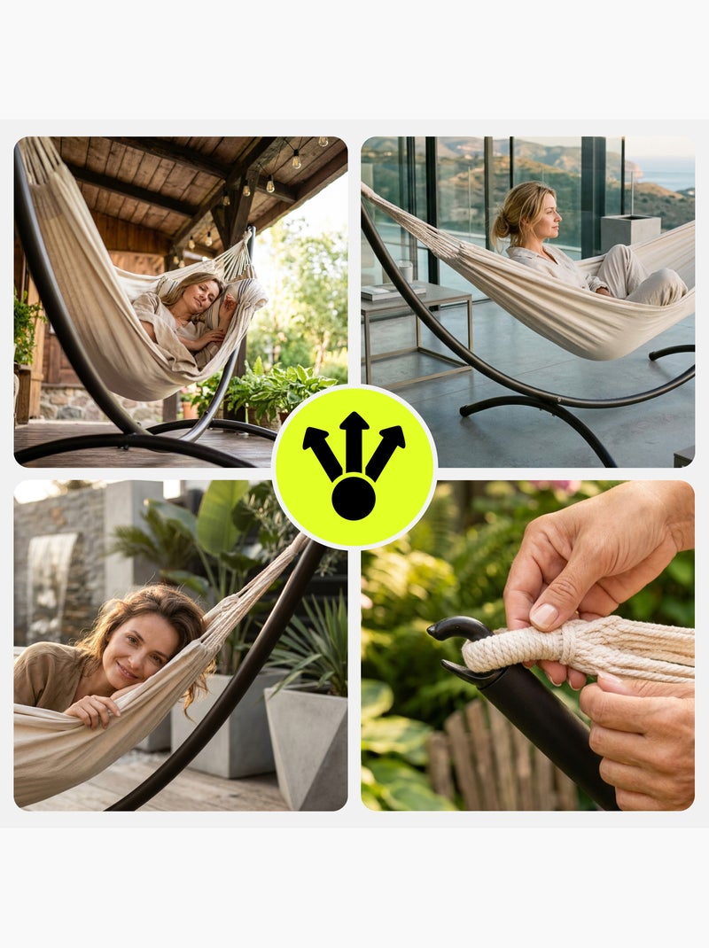 Suporte metálico arqueado hypermotion para rede de jardim Preto - Kiabi