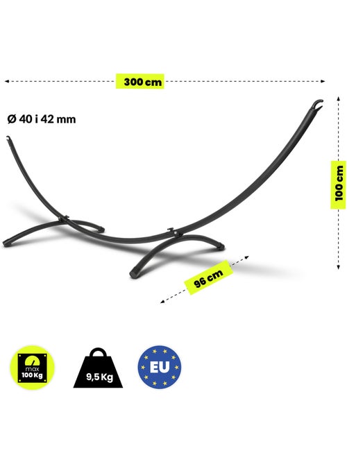 Suporte metálico arqueado hypermotion para rede de jardim - Kiabi Suporte metálico arqueado hypermotion para rede de jardim - Kiabi