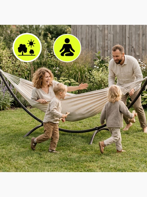 Suporte metálico arqueado hypermotion para rede de jardim - Kiabi Suporte metálico arqueado hypermotion para rede de jardim - Kiabi