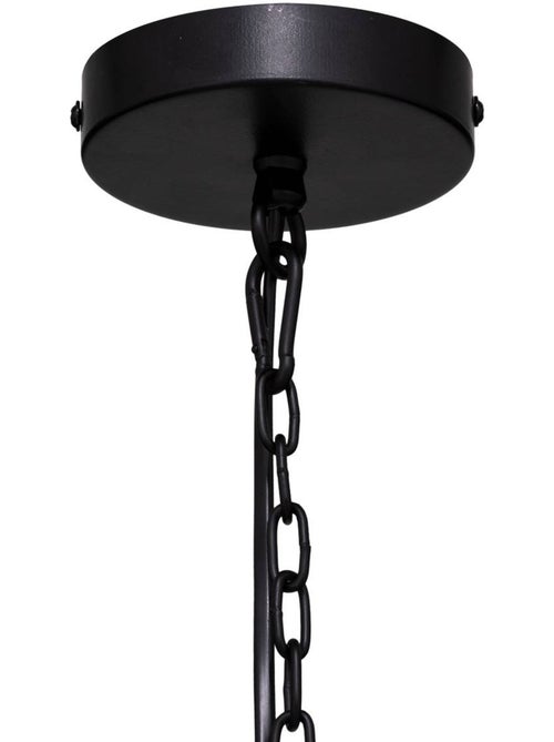 Suspensão com roldana de metal e madeira - Kiabi